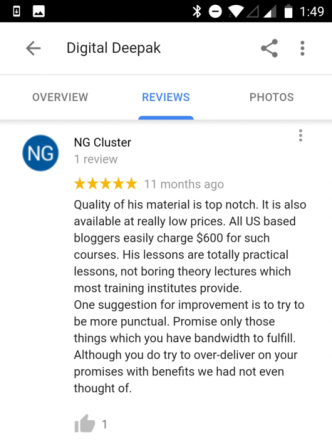 Testimonial From [Name] about YourCourse