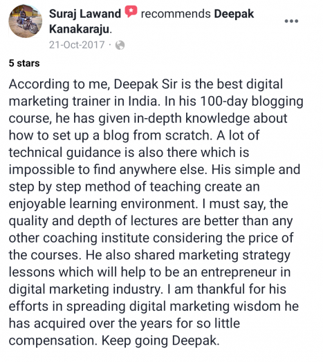Testimonial From [Name] about YourCourse