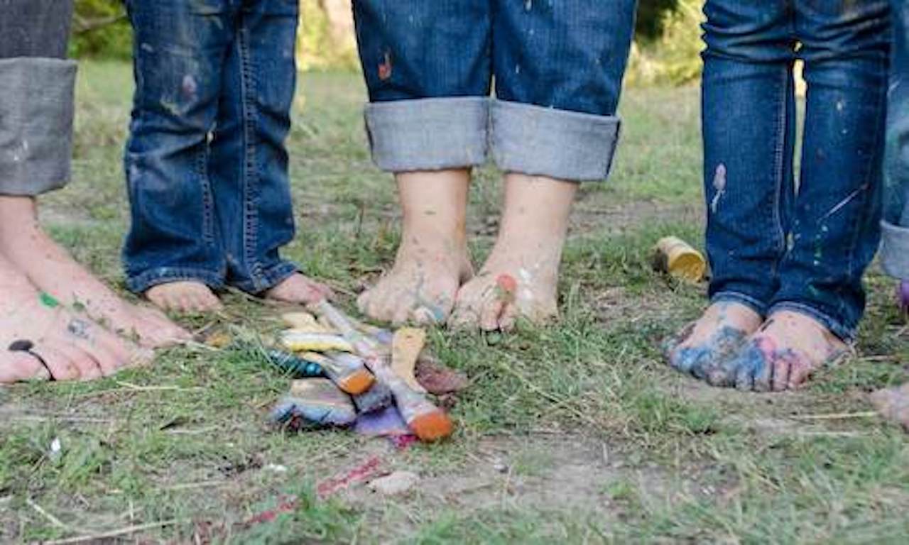 Pick it up with your feet!