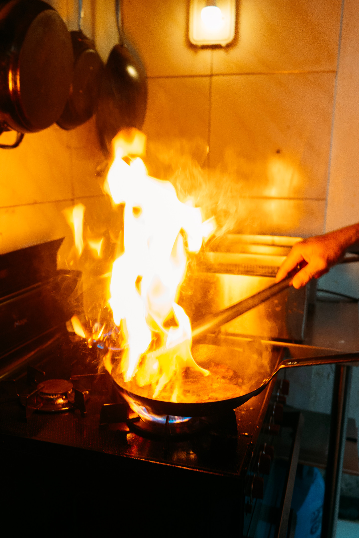 The Village Cafe Parañaque wok fire