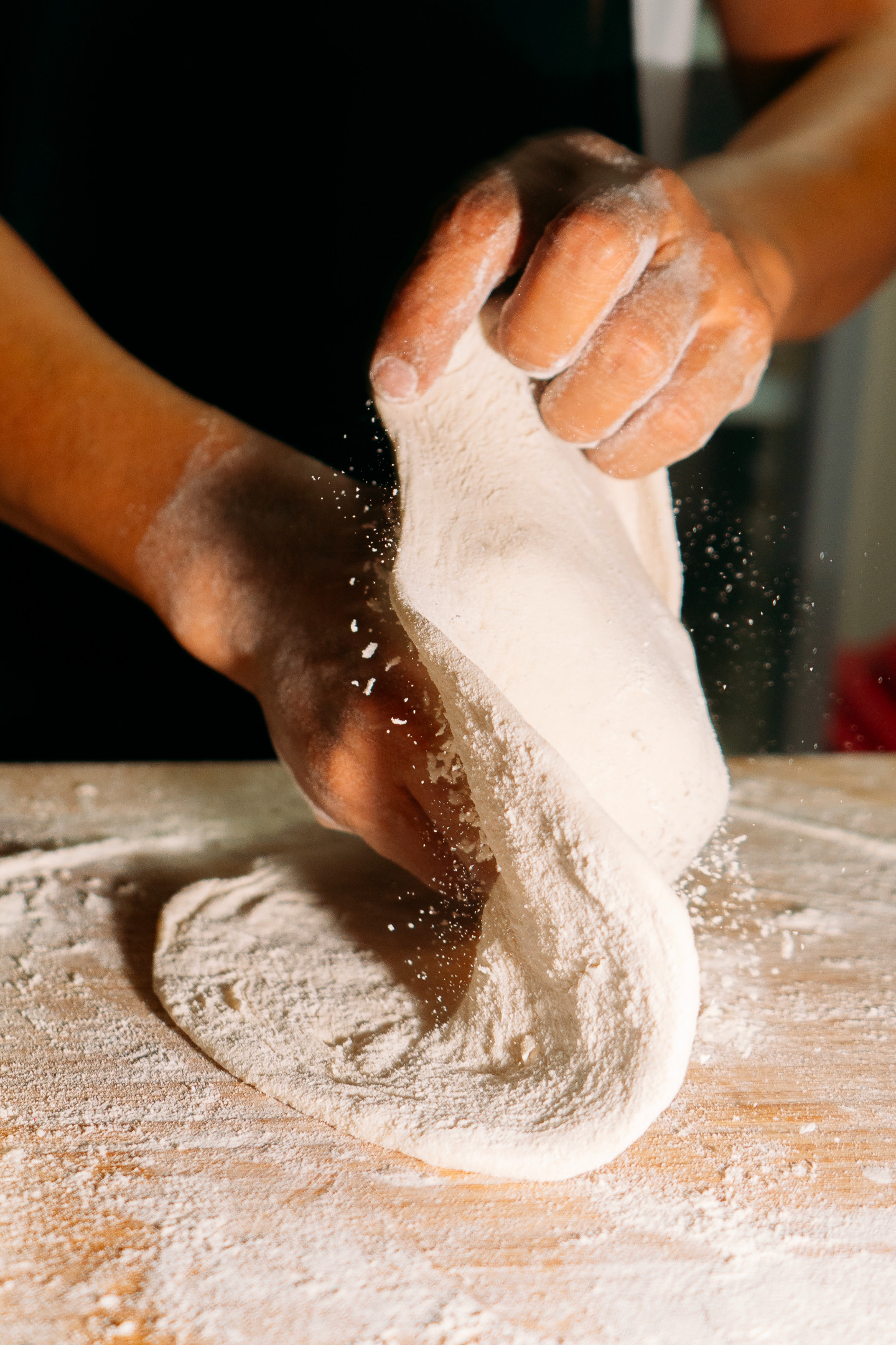 Hand-kneading dough The Village Cafe Parañaque
