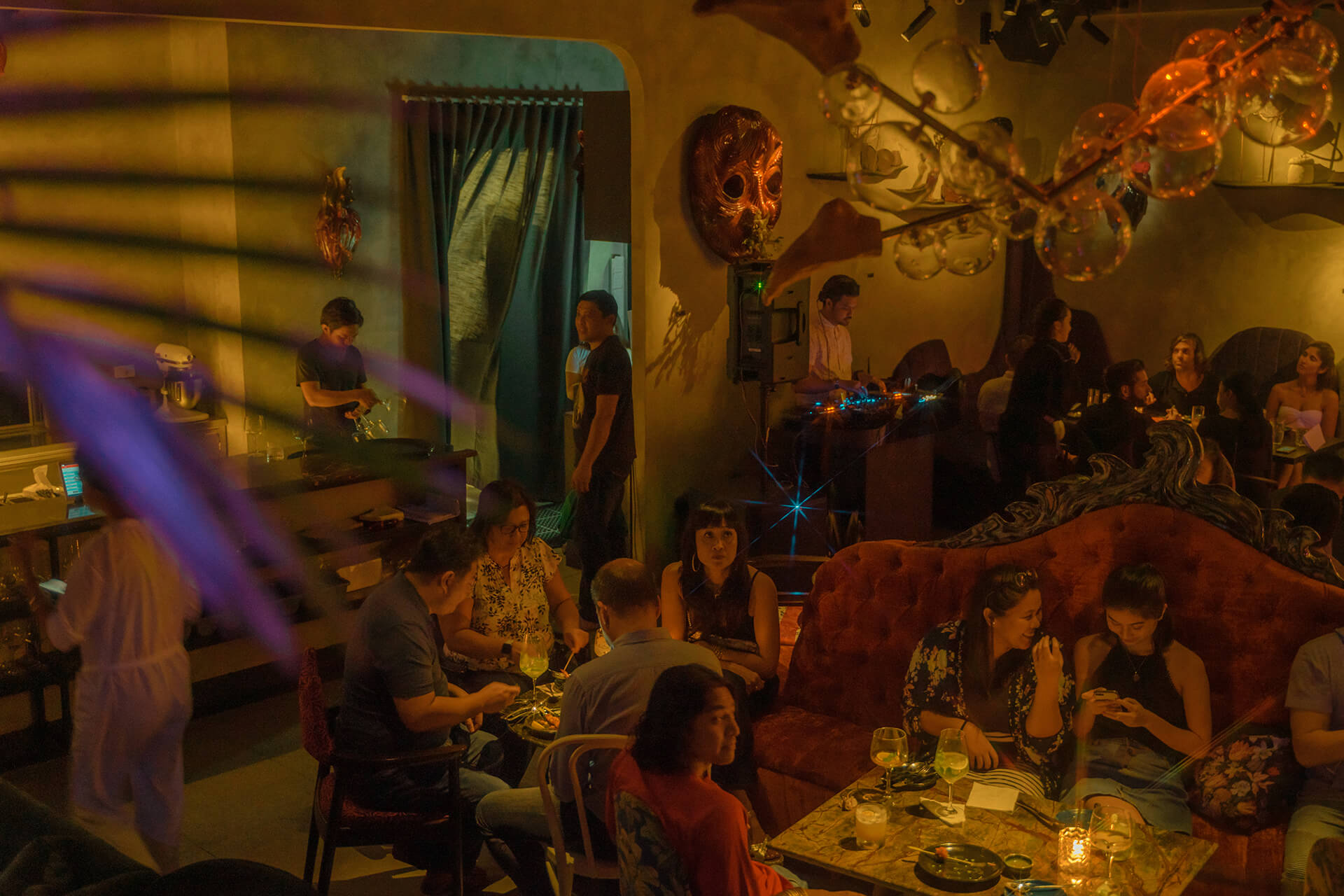 KONDWI Art Space's ground floor serves as a restaurant and bar