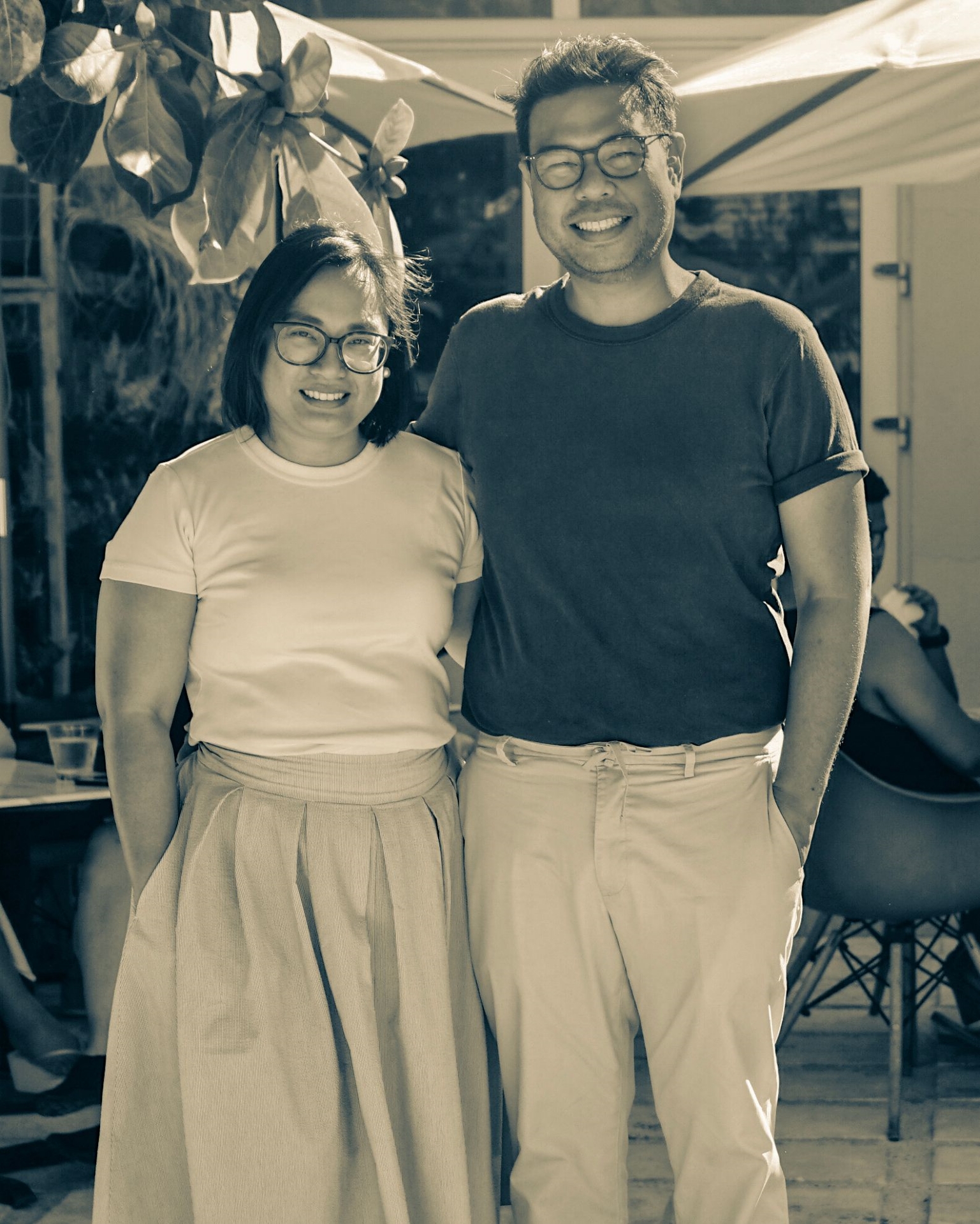 Portrait of Nowie and Odette Potenciano, by Chichi Tullao
