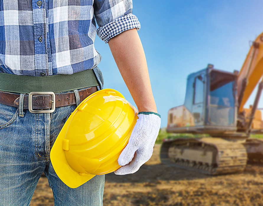 construction contractor onsite at project