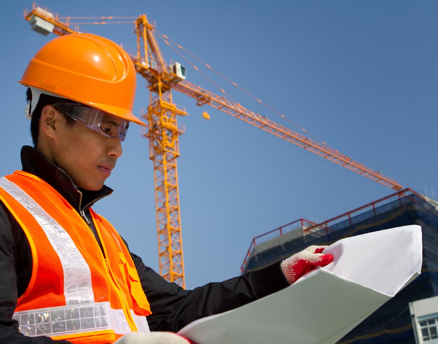 contractor reviewing specifications