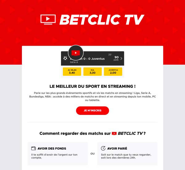 Betclic TV, service de streaming pour paris sportifs - Follow Win Betting