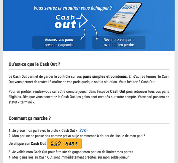 Illustration Cashout France Pari - Follow Win Betting
