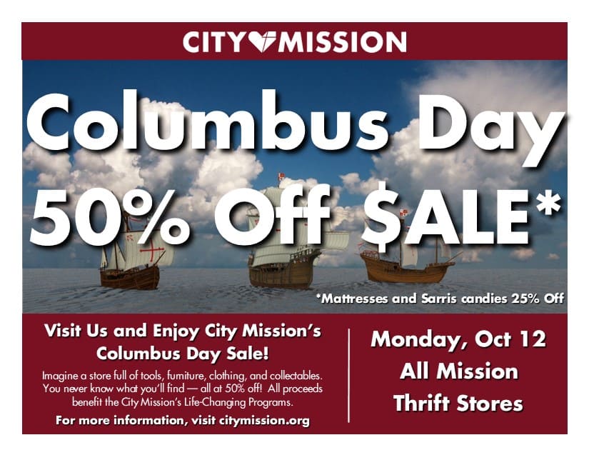 Columbus Day Sales flyer