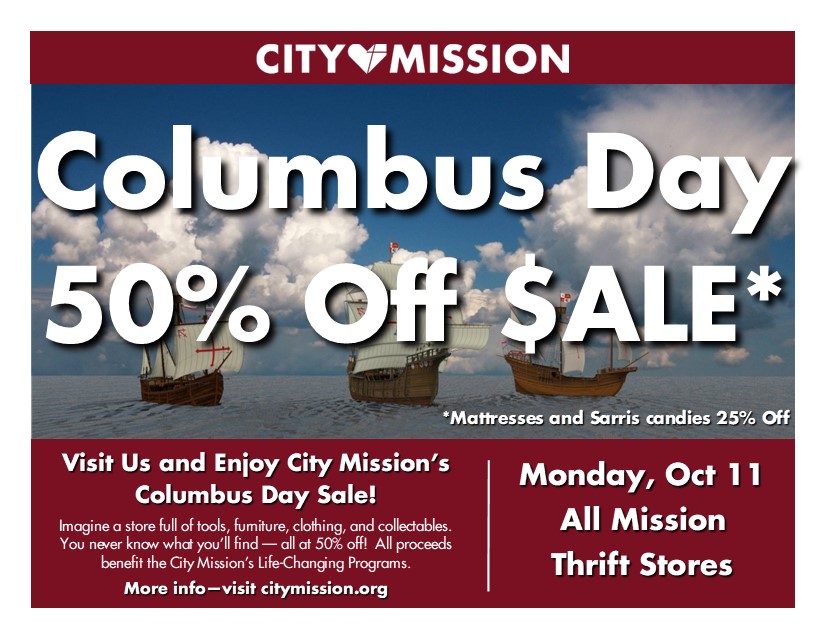 Columbus Day Sales flyer