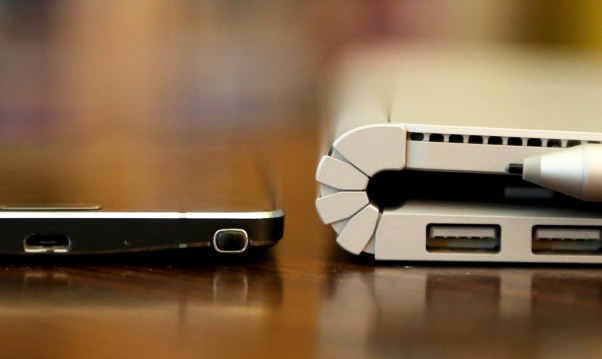 Surface Book height vs. Galaxy Note 4