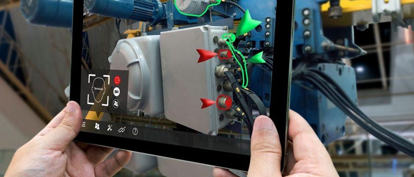 An example of augmented reality being used for an instruction manual
