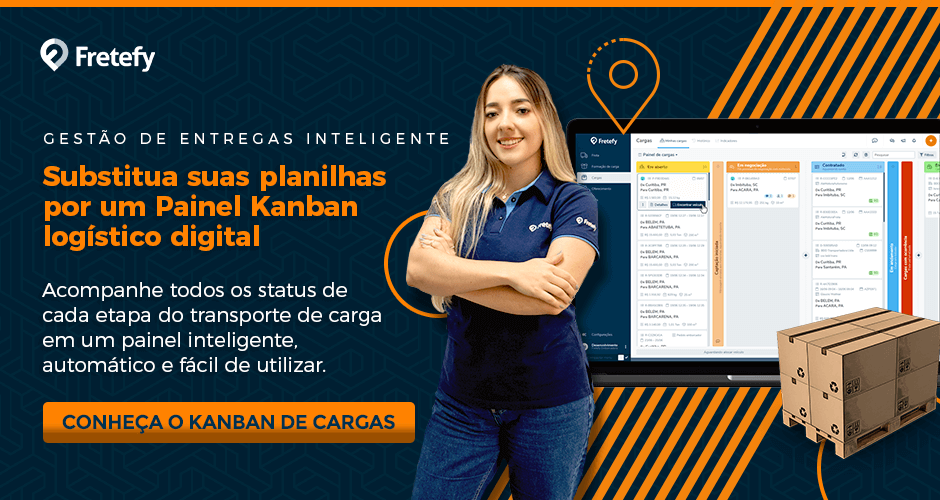 Substitua suas planilhas por um painel kanban logístico digital
