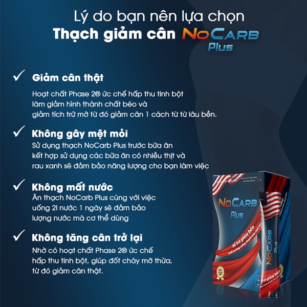 Công dụng thạch giảm cân No Carb Plus