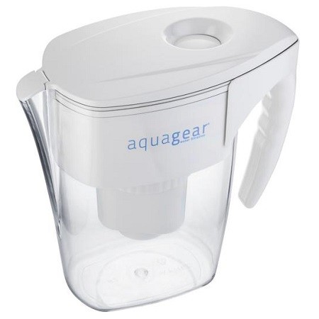 Aquagear Water Filter Pitcher On White Background