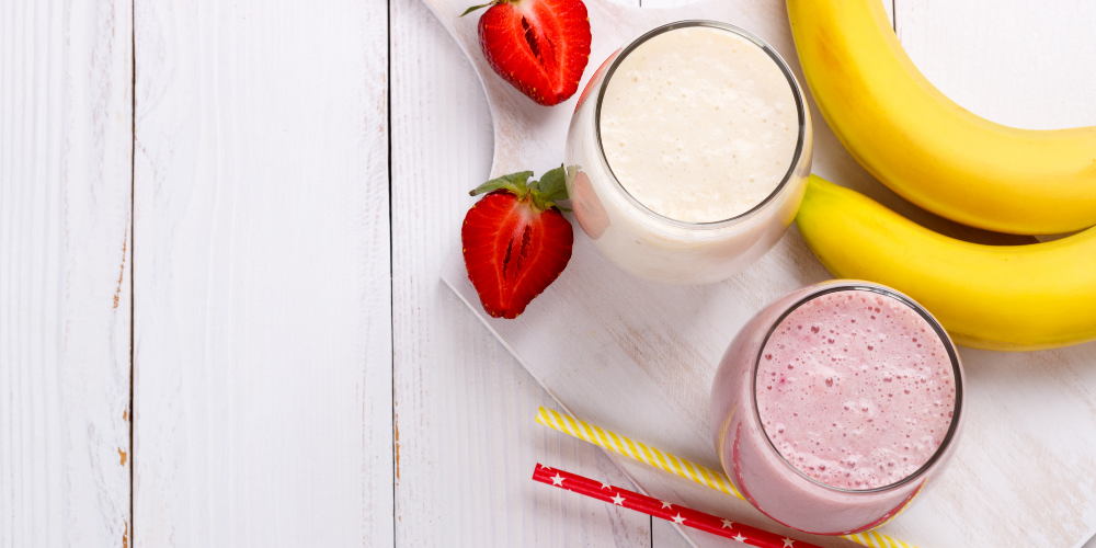 A Photo Of Strawberry And Banana Smoothie