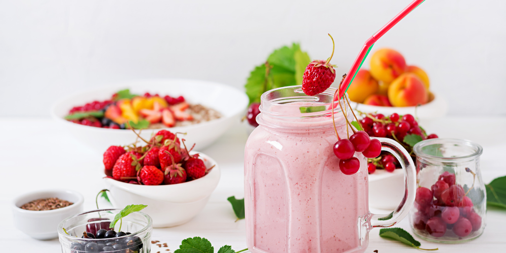 A Photo Of A Fruity Tofu Smoothie