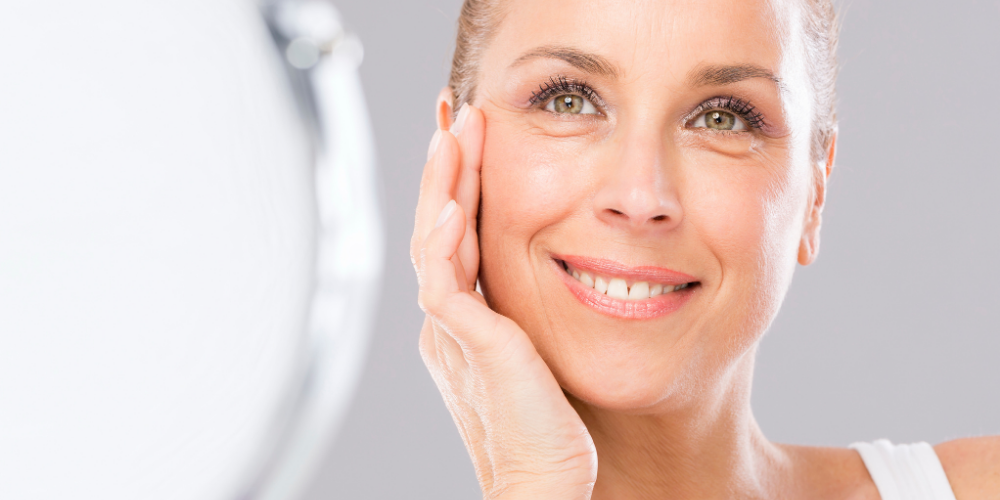 A Photo Of A Young Looking Woman With Good Skin