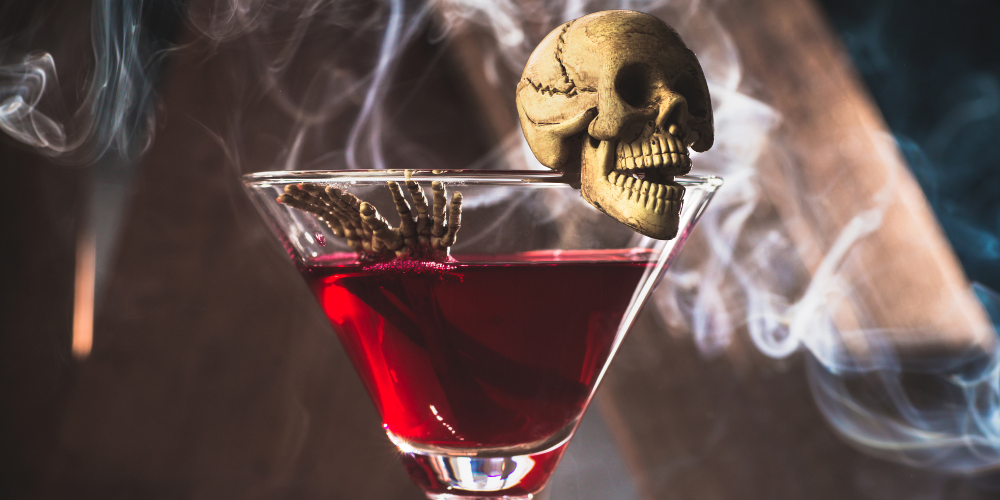 A Glass Of Fruity Cobweb Martini