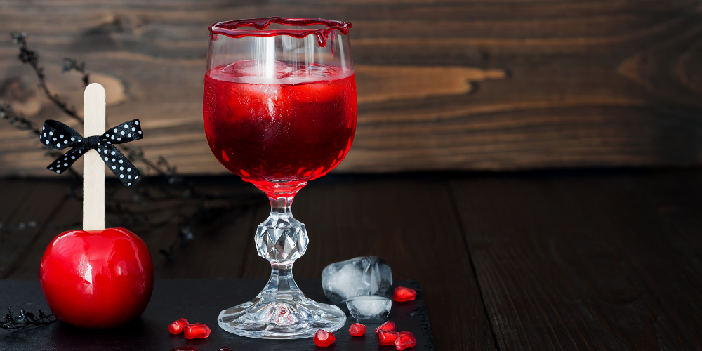 A Glass Of Halloween Town Sour Drink