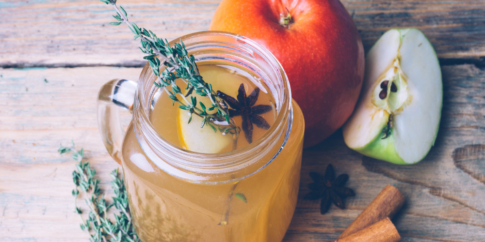 A Photo Of Apple Chai Drink