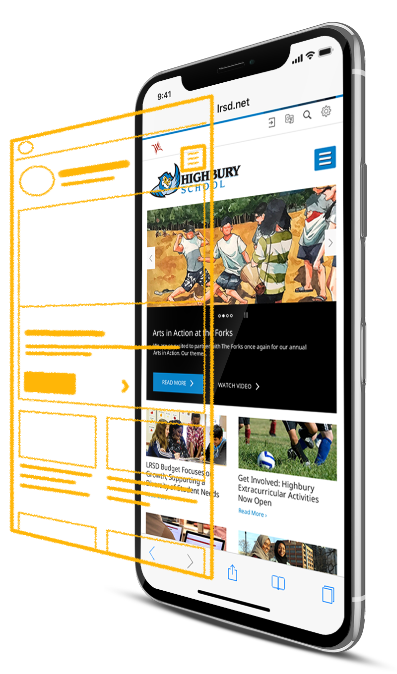 LRSD School Homepage on iPhone