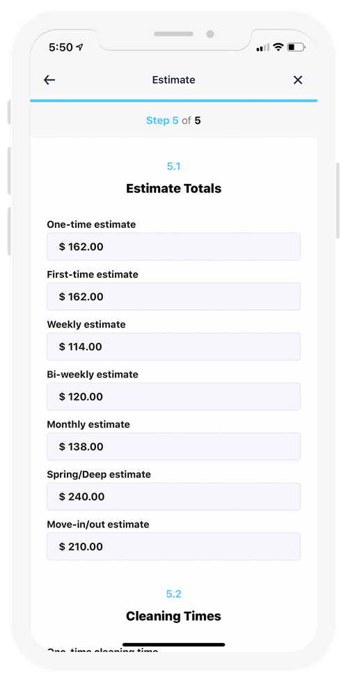House Cleaning Cost Calculator App MaidGrow