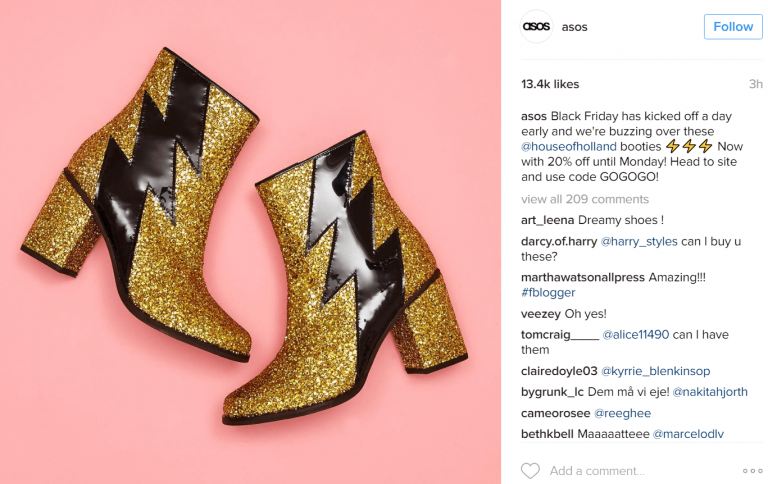 ASOS Social Media Black Friday Campaign