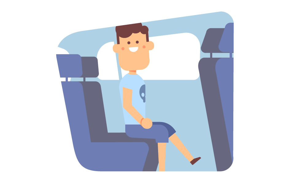 Ford back seat illustration.