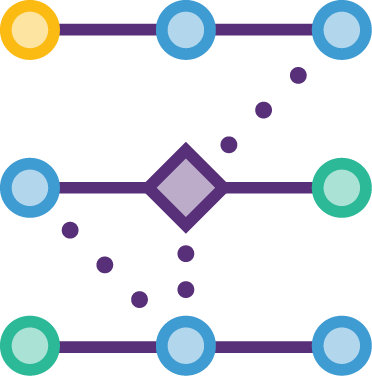 Service Design Icon: Interconnected lines and dots