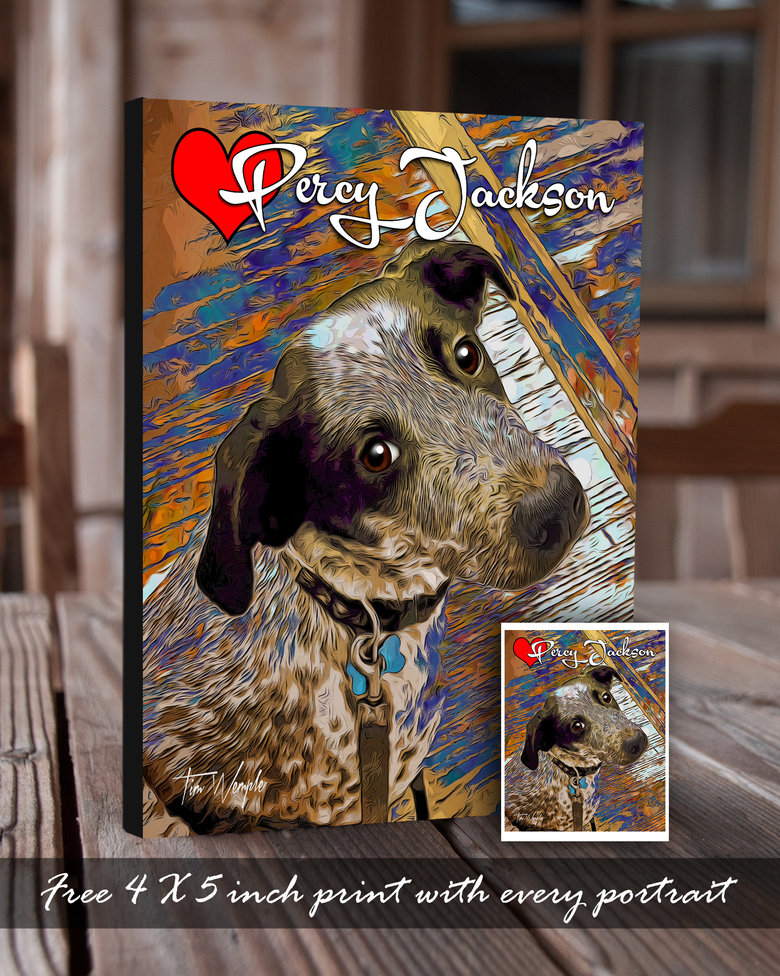 Andy's Paw Prints Pet Portrait Free Print