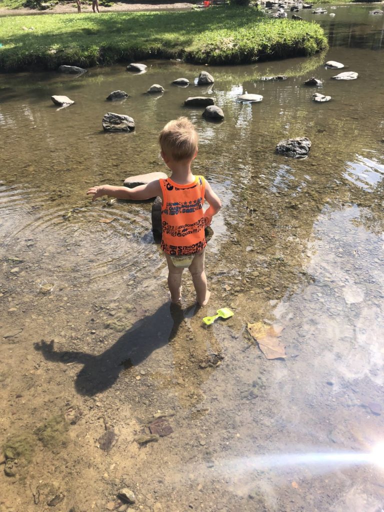 I had failed at remembering to bring his swimsuit but he didn't seem to mind. Failure can be turned into joy.