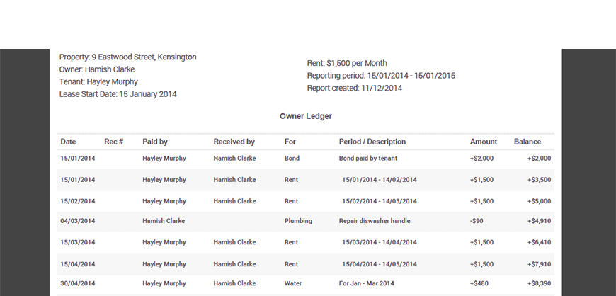 Recording plumbing payment tracking tool