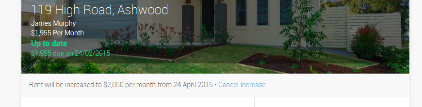 Rent increase all set up ready to go