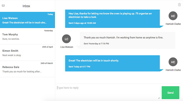 Communcate with your Tenant in one place