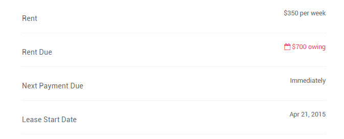 Check to see how much rent is owing