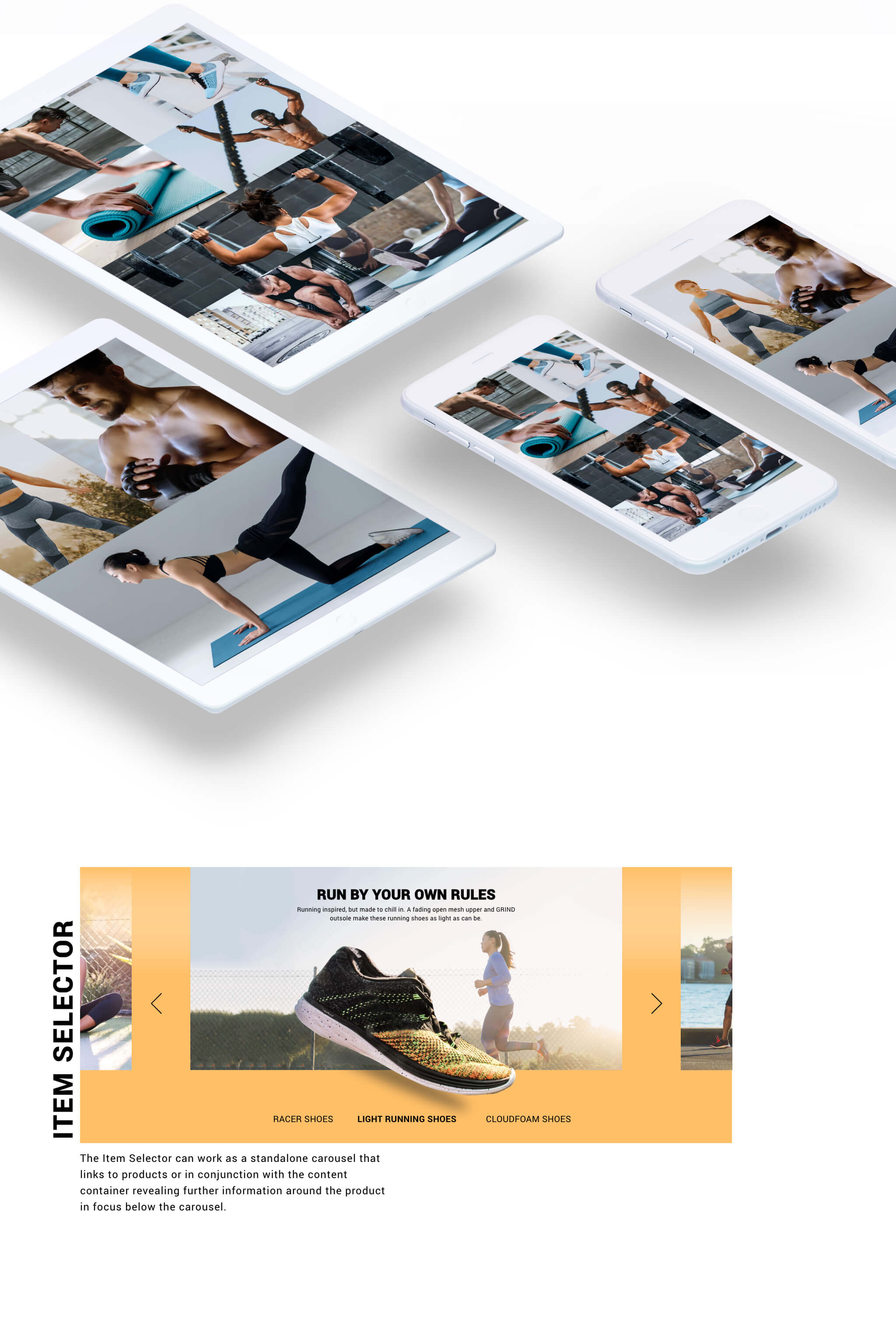 Athlete Webdesign Preview on diffferent devices