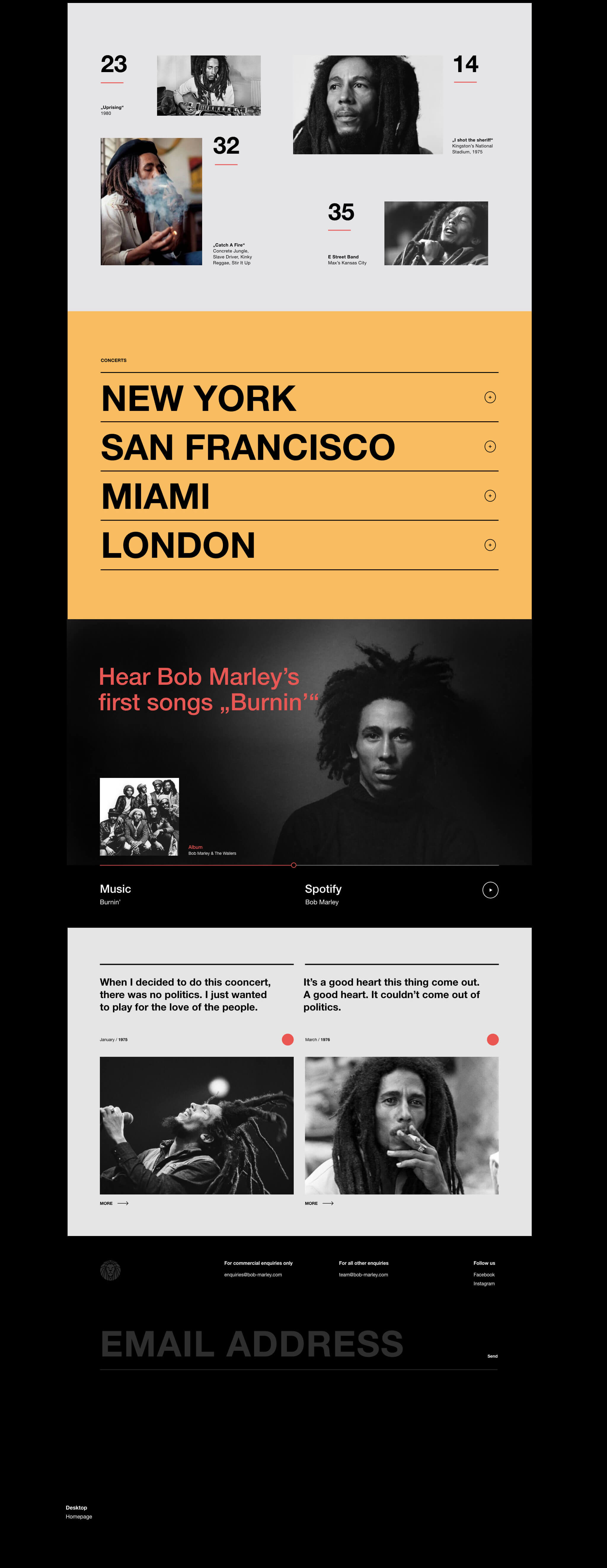 Bob Marley Quotes Webdesign