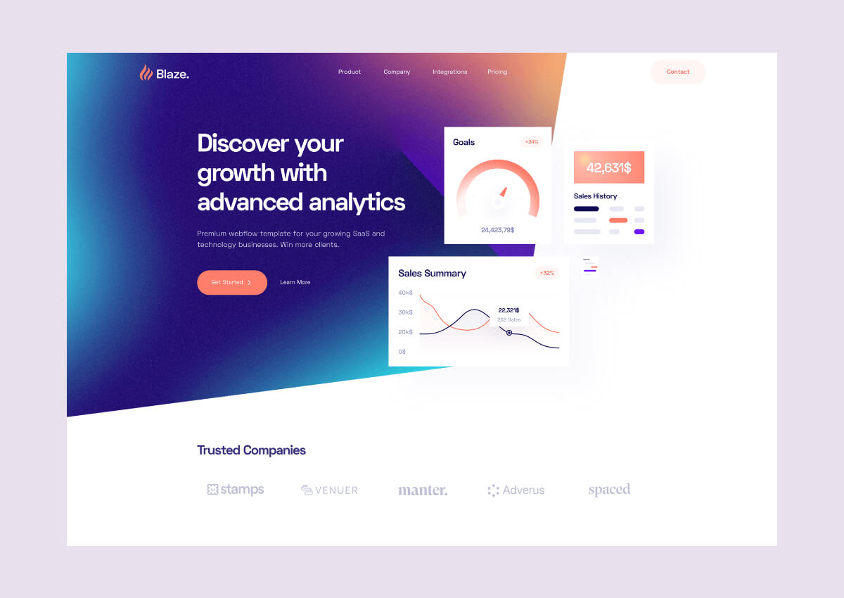 Blaze Webflow Template