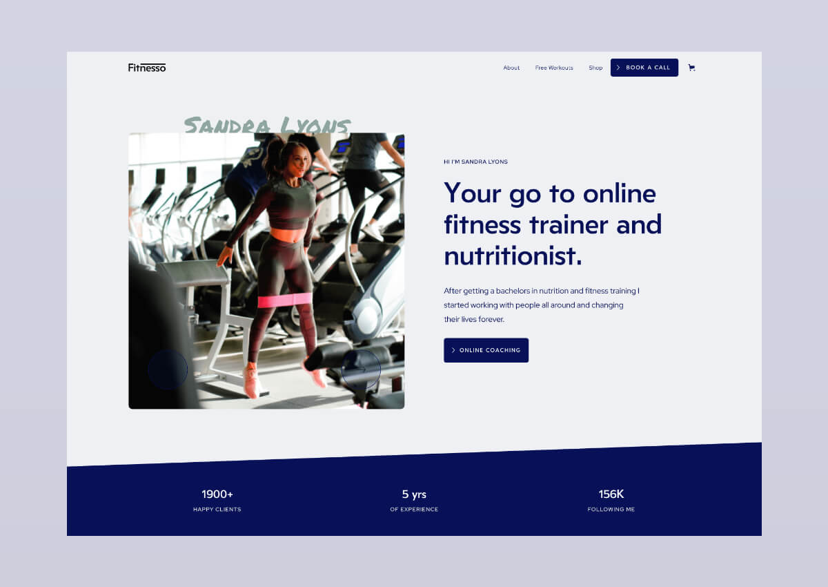Fitnesso Webflow Template