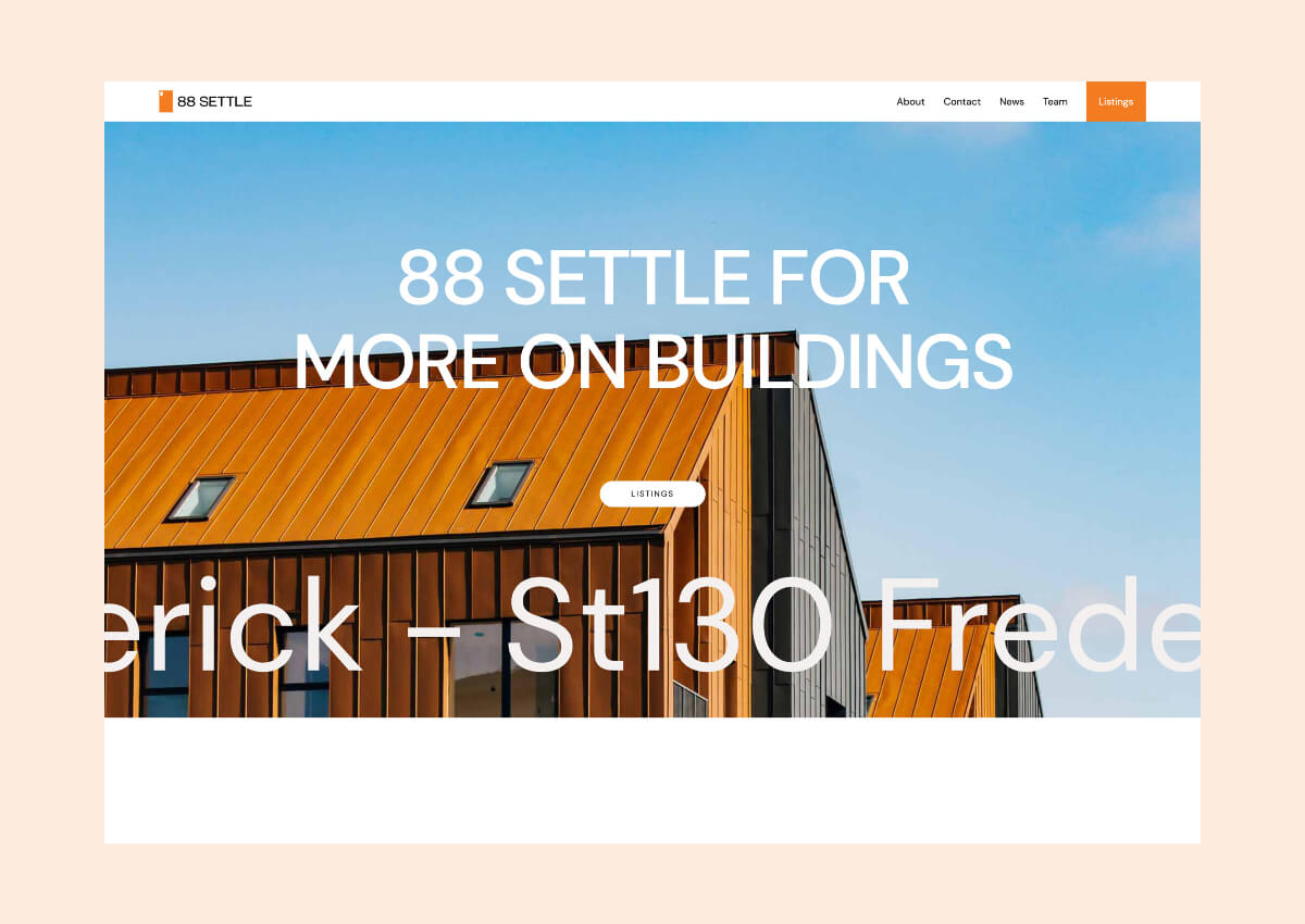 88 Settle Webflow Tempalte