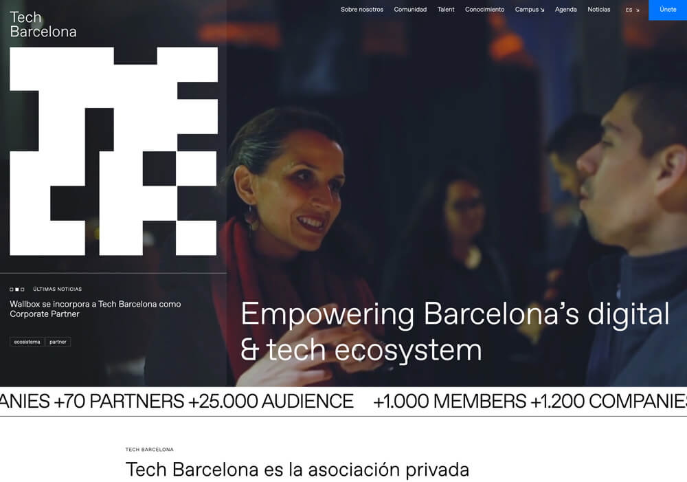 Webdesign Beispiel Tech Barcelona