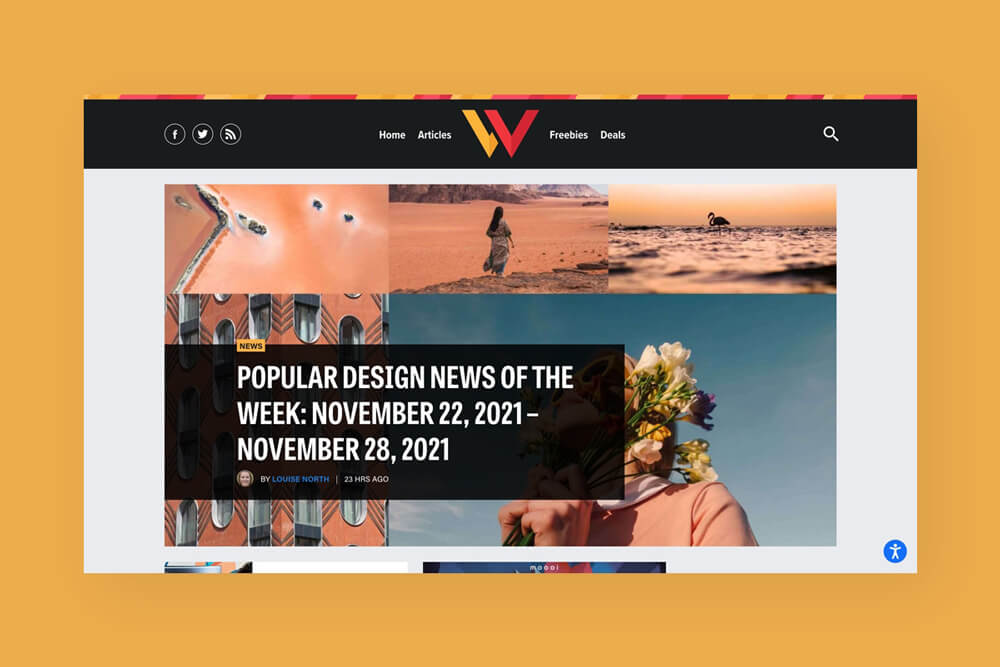 Screenshot der Webseite Webdesignerdepot.