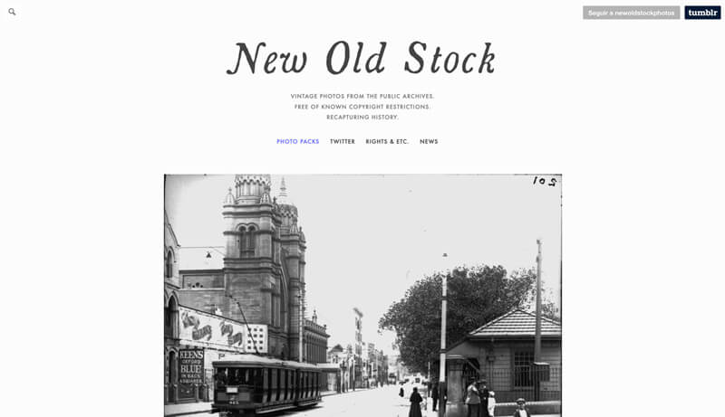 New Old Stock Website Vorschau.