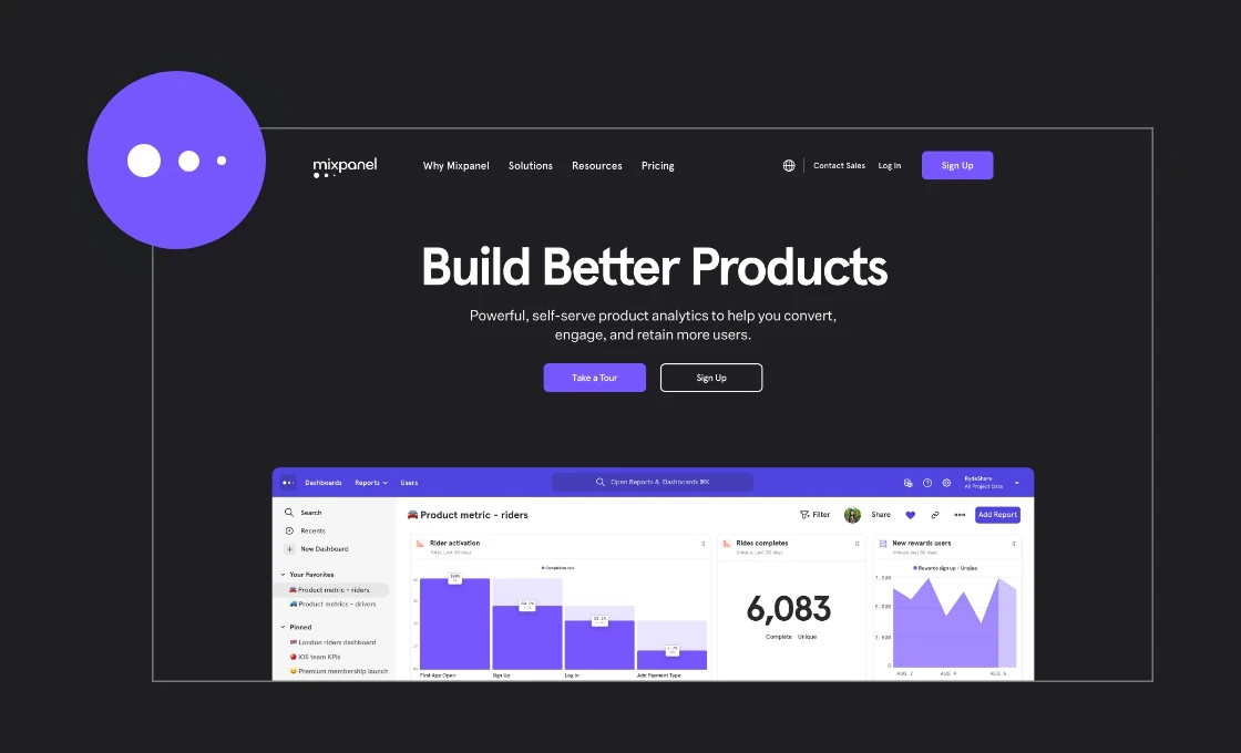 Analytics Tool mixpanel.