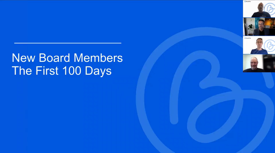 New board members - the first 100 days