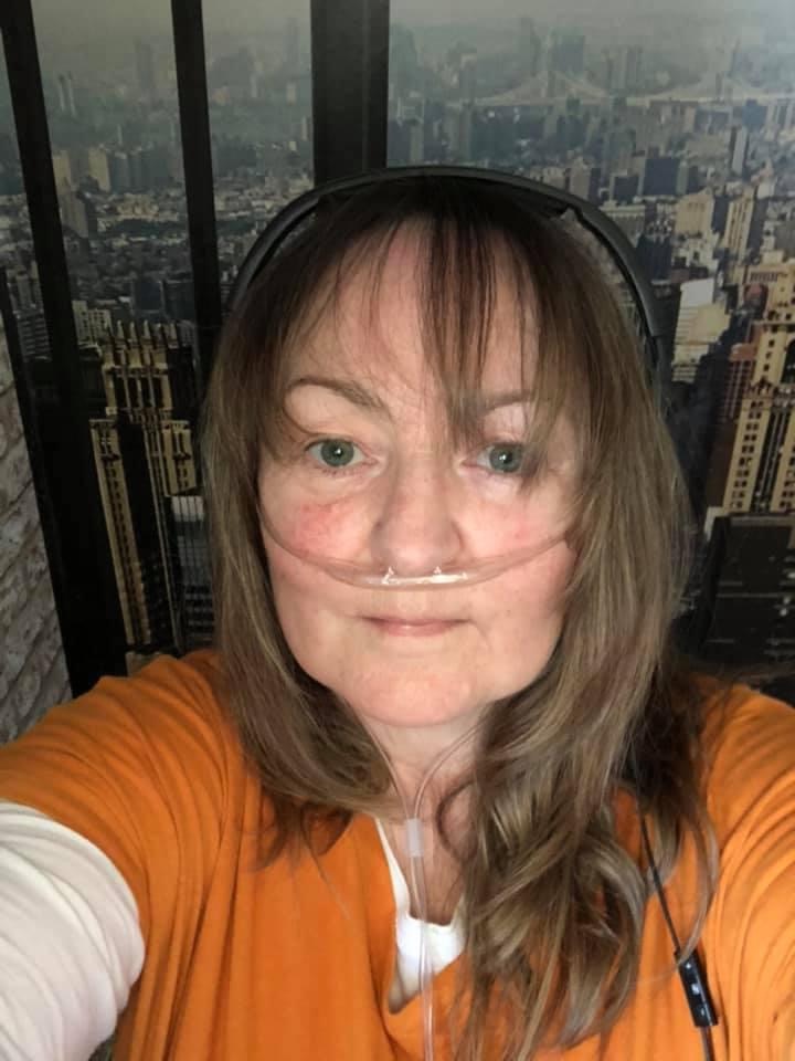 Dawn wearing oxygen
