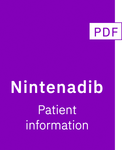 Nintedanib information booklet cover