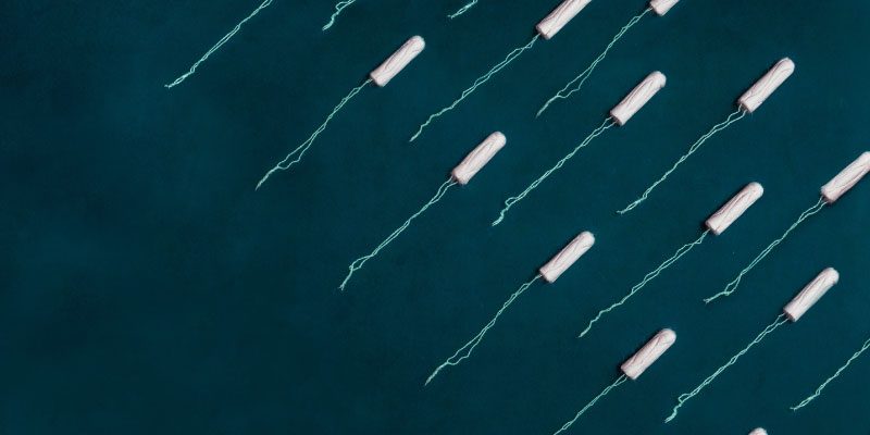 Armé de tampons en coton bio