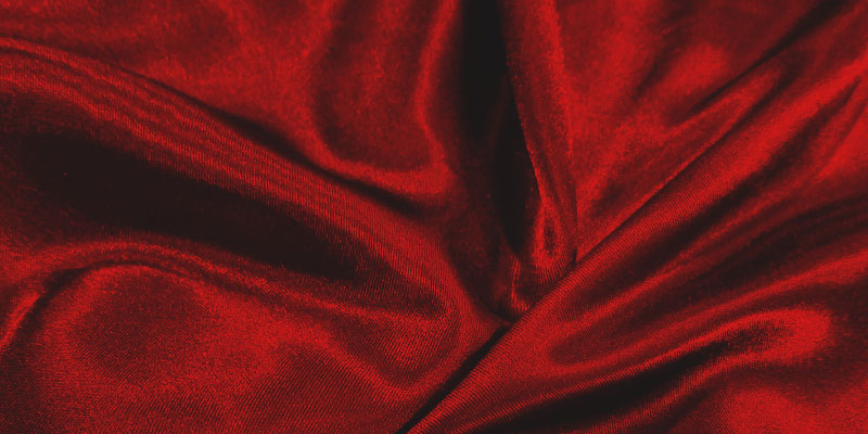 Tissu de velour rouge