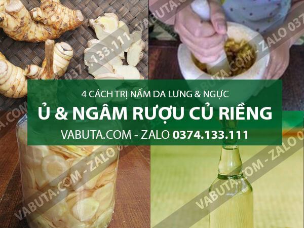 nấm da ở lưng bằng củ riềng